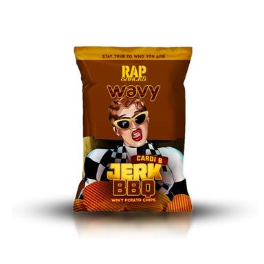 RAPSNACKS Cardi B Jerk BBQ Wavy Potato Chips 2.5oz